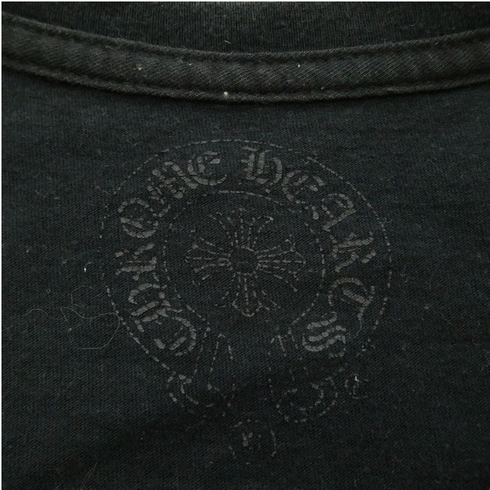 CHROME HEARTS クロムハーツ（原本無） BELLA HADID Horseshoe ベラハディッド ホースシュー ポケット 半袖 Tシャツ カットソー ブラック系 XL【中古】