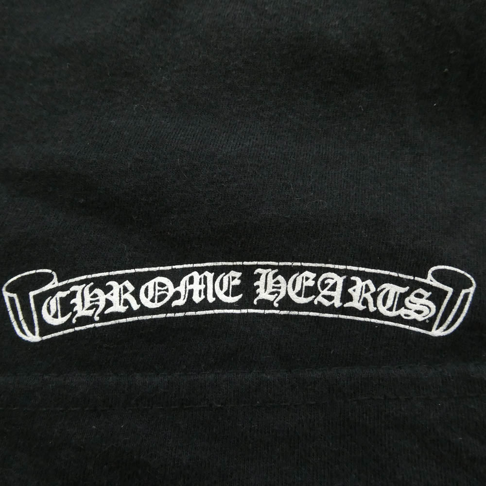 CHROME HEARTS クロムハーツ（原本無） HORSESHOE S/S TEE ホースシュープリント ポケット 半袖 Tシャツ カットソー ブラック系 XL【中古】