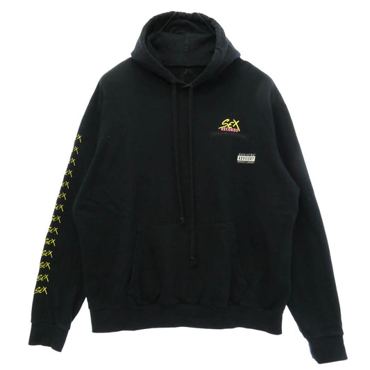 CHROME HEARTS クロムハーツ（原本無） matty boy PPO Sex Records HD PLVR マッティボーイ プルオーバー フーディー パーカー ブラック系 XL【中古】