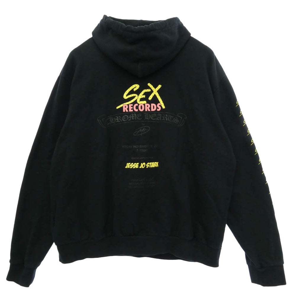 CHROME HEARTS クロムハーツ（原本無） matty boy PPO Sex Records HD PLVR マッティボーイ プルオーバー フーディー パーカー ブラック系 XL【中古】