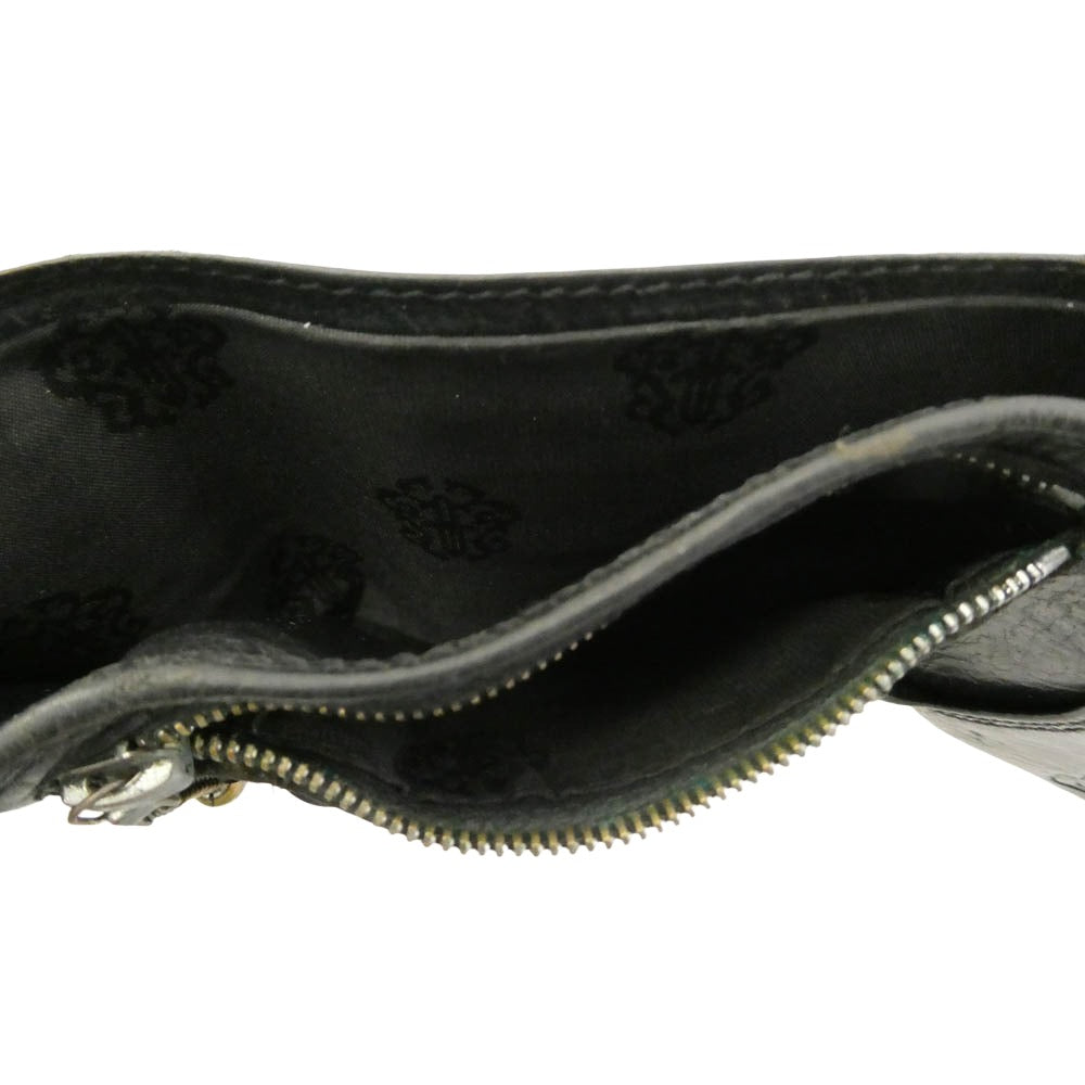 CHROME HEARTS クロムハーツ（原本無） 3FOLD 3フォールド クロスボールボタンレザー ウォレット 財布 ブラック系【中古】