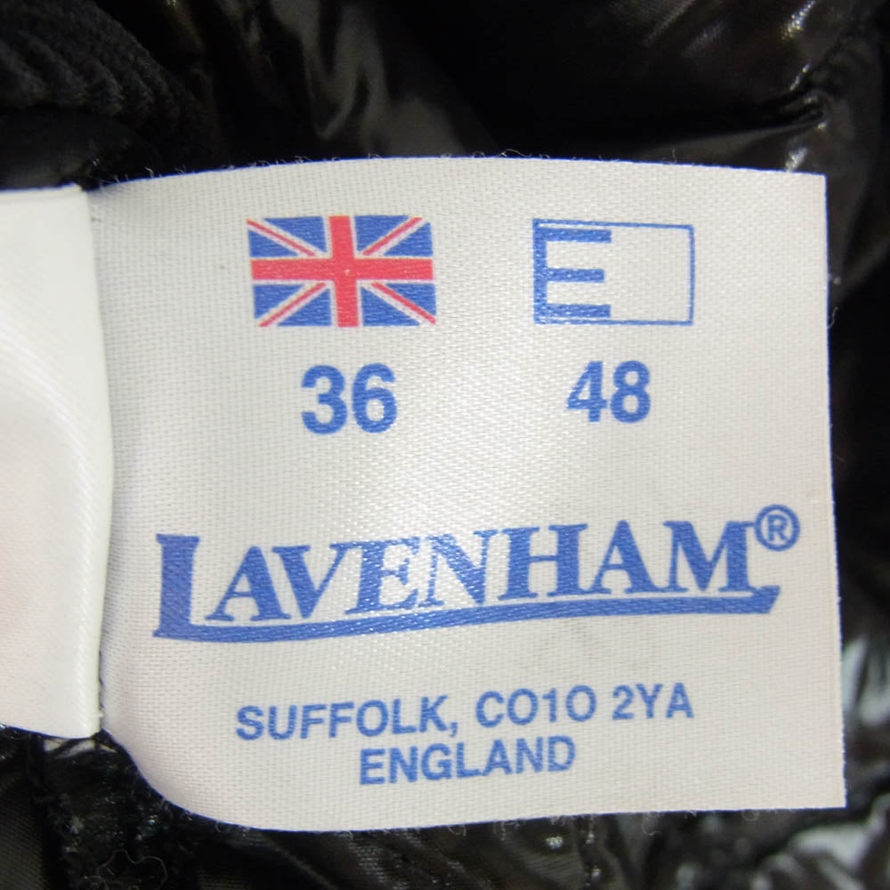 LAVENHAM ラベンハム 英国製 シャイニー ブラック キルティング ジャケット ブラック系 36【中古】
