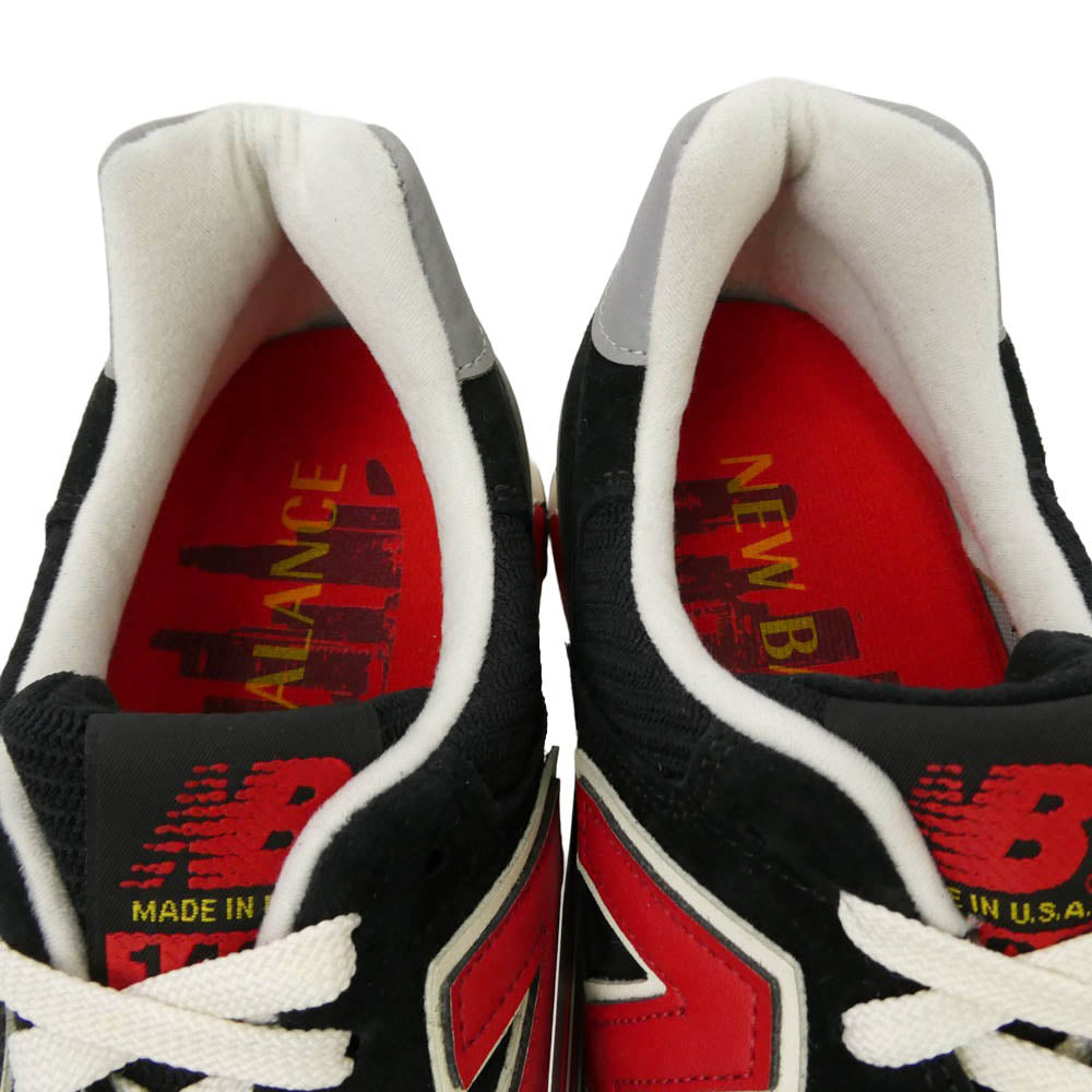 NEW BALANCE ニューバランス M1400HB USA製 1400 ブラック レッド ローカット スニーカー ブラック系 レッド系 26cm【極上美品】【中古】