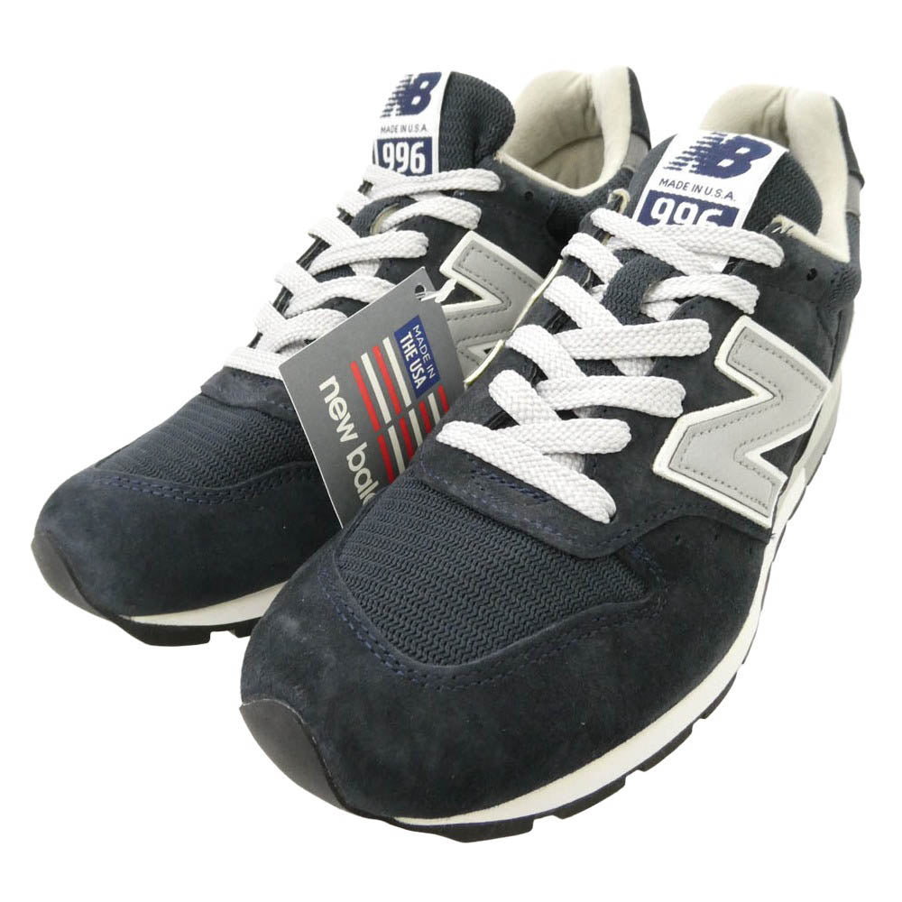 NEW BALANCE ニューバランス M996NAV × KITH キス 996 USA製 ネイビー ローカット スニーカー ダークネイビー系 26cm【極上美品】【中古】