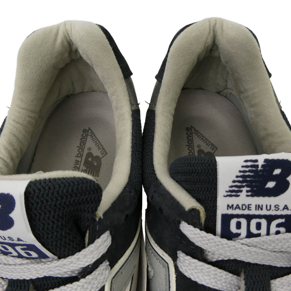 NEW BALANCE ニューバランス M996NAV × KITH キス 996 USA製 ネイビー ローカット スニーカー ダークネイビー系 26cm【極上美品】【中古】
