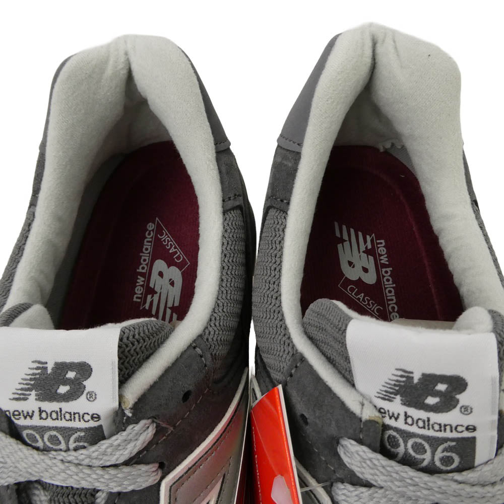 NEW BALANCE ニューバランス M996CGY USA製 グレー ローカット スニーカー チャコール系 グレー系 26cm【新古品】【未使用】【中古】
