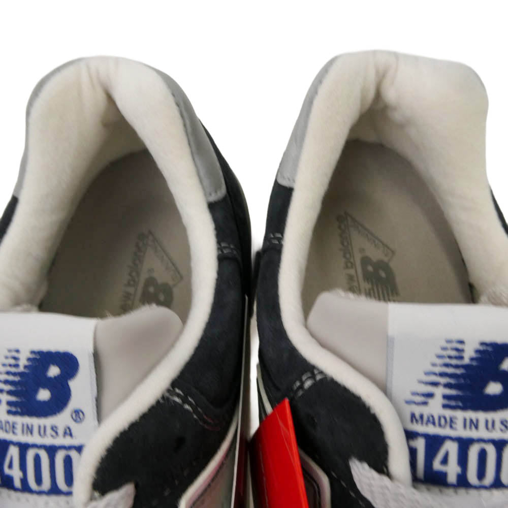 NEW BALANCE ニューバランス M1400NV USA製 M1400 Navy ネイビー ローカット スニーカー ダークネイビー系 ホワイト系 26cm【極上美品】【中古】