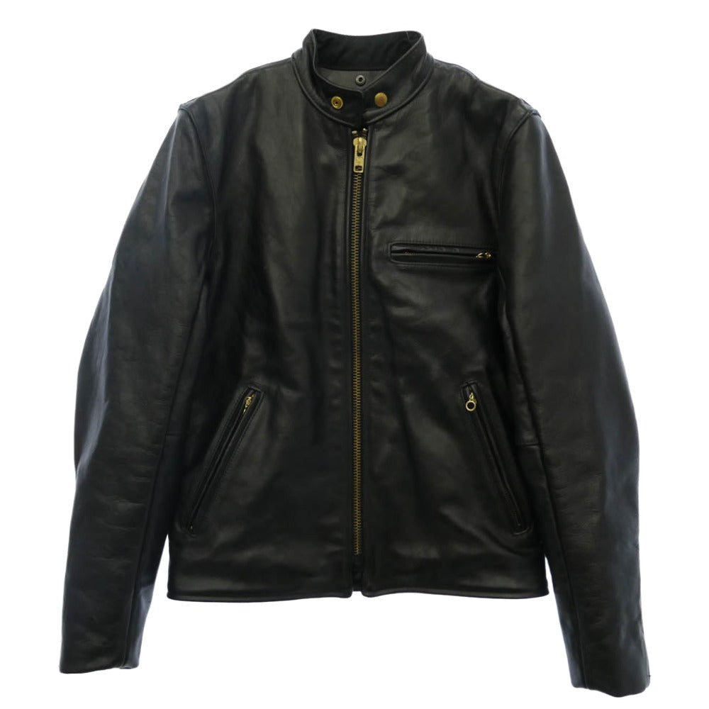 VANSON バンソン MODEL B シングル レザー ライダース ジャケット ブラック系 36 36【中古】