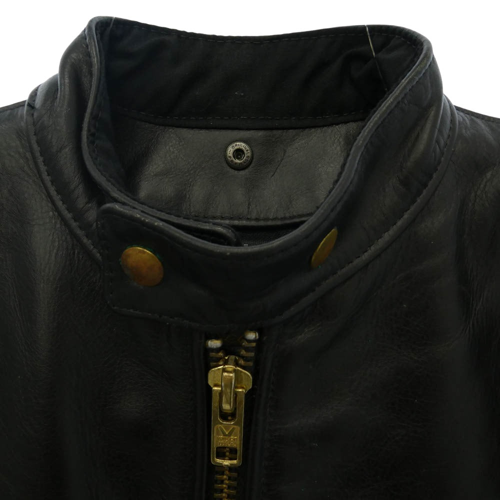 VANSON バンソン MODEL B シングル レザー ライダース ジャケット ブラック系 36 36【中古】