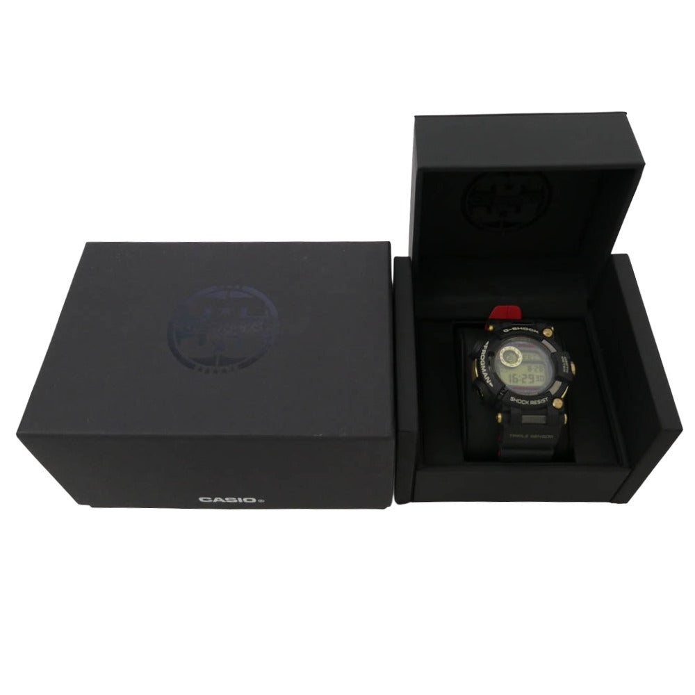 CASIO G-SHOCK カシオ ジーショック 17AW GWF-D1035B-1 FROGMAN 35th ANNIVERSARY GOLD TORNADO フロッグマン Gショック 誕生30周年記念 ゴールド トルネード デジタル ウオッチ 時計 腕時計 電波ソーラー トリプルセンサー 水深・方位・温度計測 ブラック系 ゴールド系【美品】【中古】
