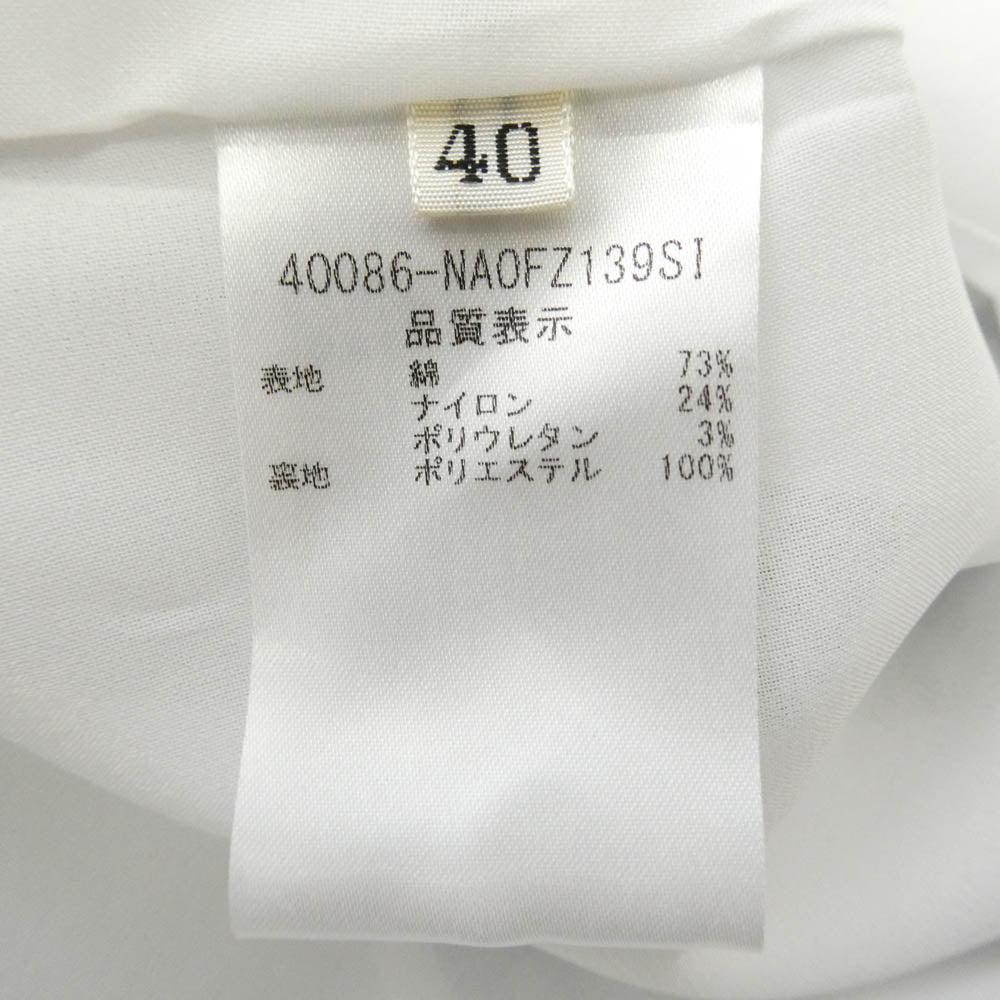 FOXEY フォクシー 40086-NAOFZ139SI ギンガムチェック 袖リボン ワンピースドレス ひざ丈 ブラック系 ホワイト系 40【中古】