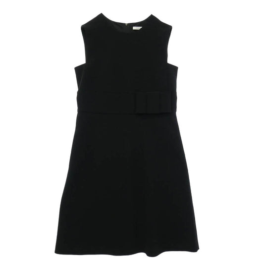 FOXEY フォクシー 35347-NAOFY212T レーヨン 腰リボン ワンピース ブラック系 40【美品】【中古】