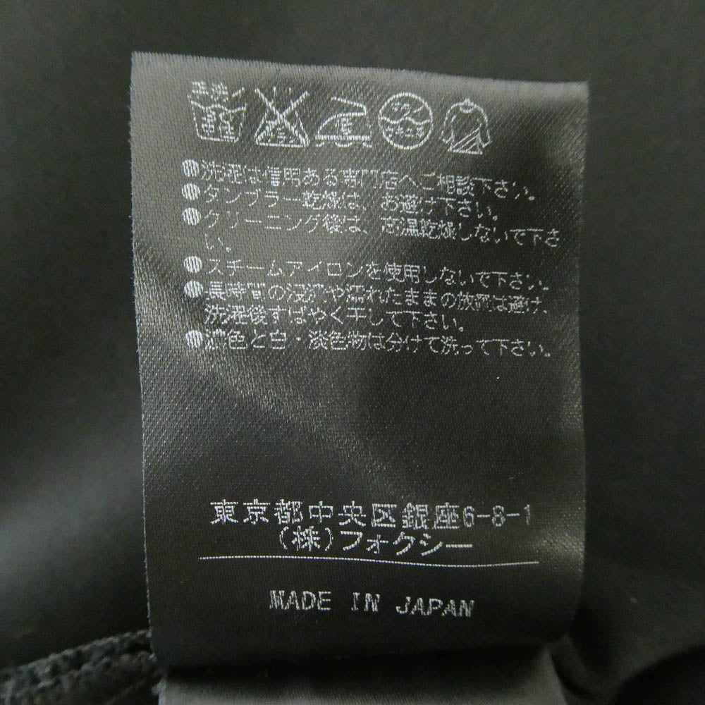 FOXEY フォクシー 35347-NAOFY212T レーヨン 腰リボン ワンピース ブラック系 40【美品】【中古】