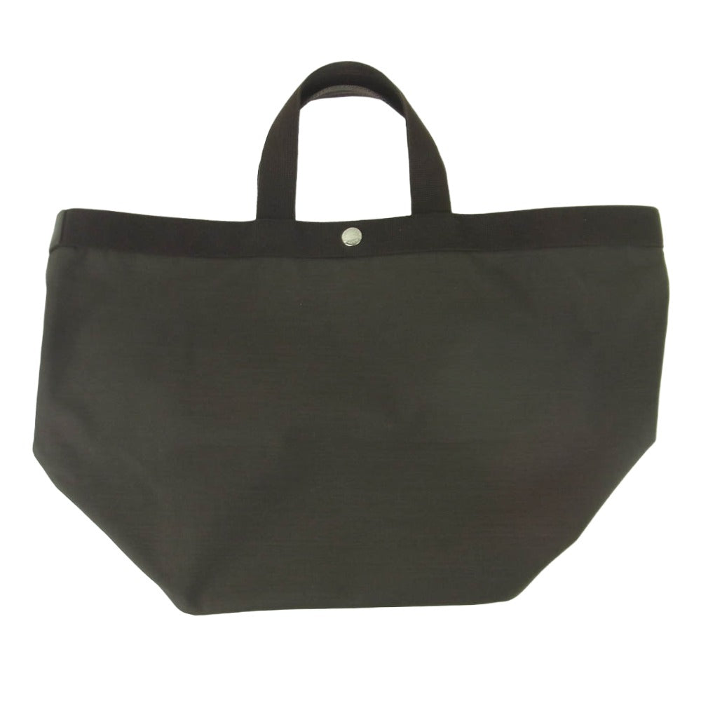 Herve Chapelier エルベ・シャプリエ 725C ダブルハンドル コーデュラ 舟型トート L バッグ ダークブラウン系【中古】