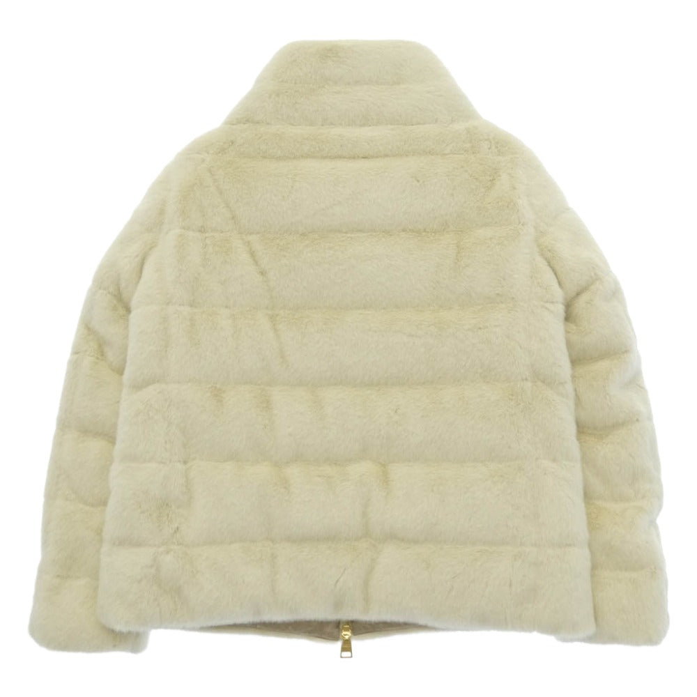 Herno ヘルノ PL1166D ダウン エコファー ジャケット ブルゾン ホワイト系 42【新古品】【未使用】【中古】