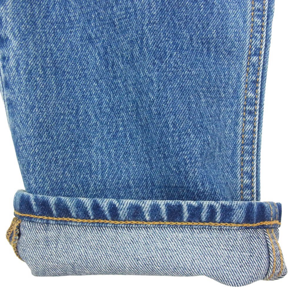 COACH コーチ CA390 パッチ付き ストレート デニム パンツ インディゴブルー系【中古】