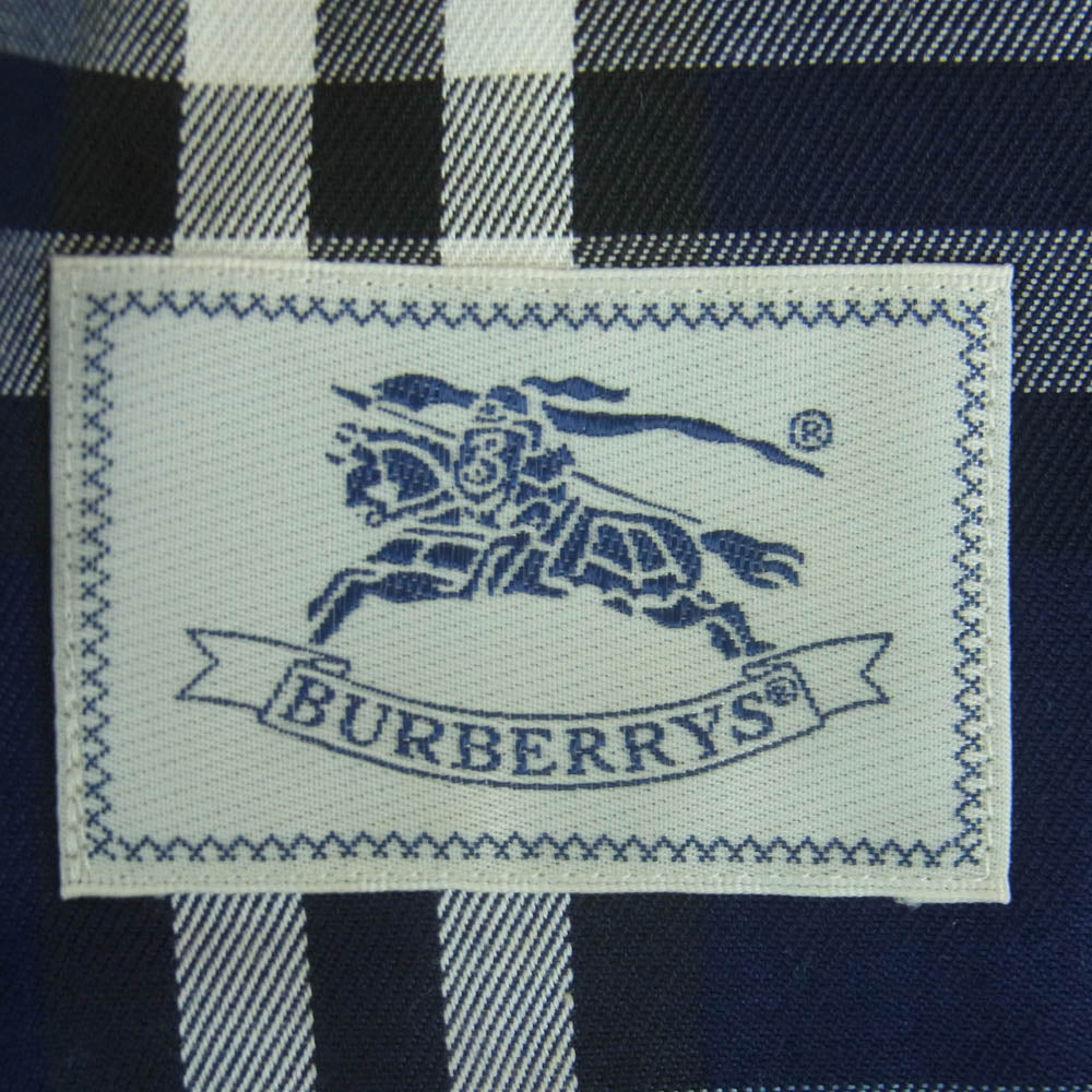 BURBERRY バーバリー FDA43-145-30 裏地チェック コート ナイロン キュプラ ネイビー系 7AR【中古】