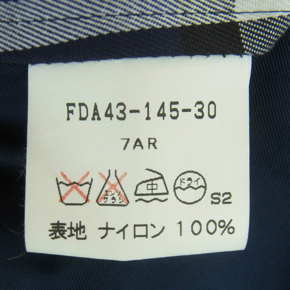 BURBERRY バーバリー FDA43-145-30 裏地チェック コート ナイロン キュプラ ネイビー系 7AR【中古】