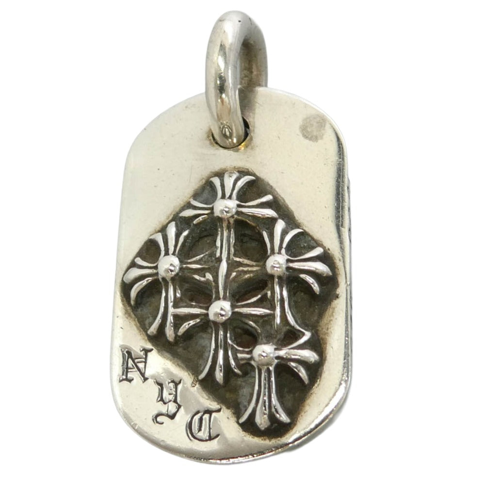 CHROME HEARTS クロムハーツ（原本無） NYC RAISED CEM CRS DOG TAG NYC限定 レイズド セメタリークロス ドッグタグ ペンダント トップ シルバー系【中古】
