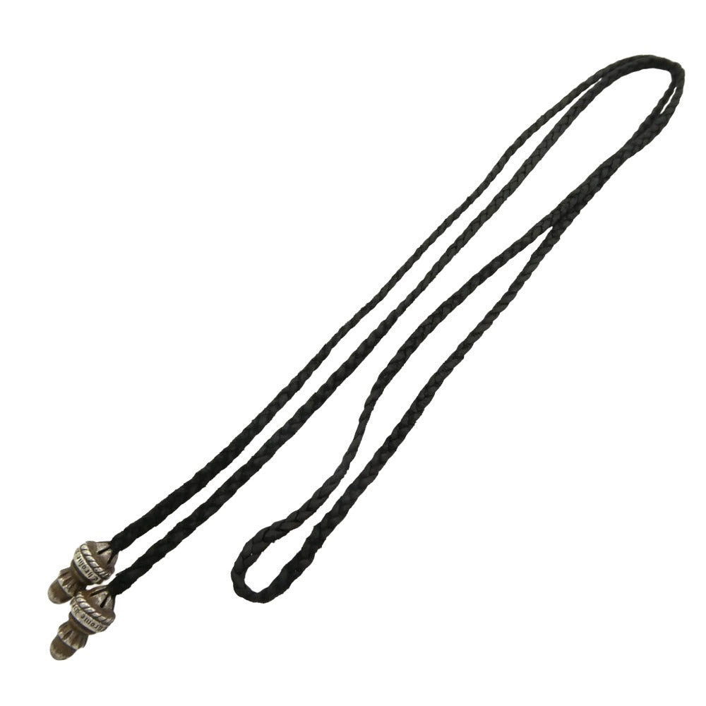CHROME HEARTS クロムハーツ（原本無） LEATHER BRAID ボロチップ レザー ブレード ブラック系 シルバー系【中古】