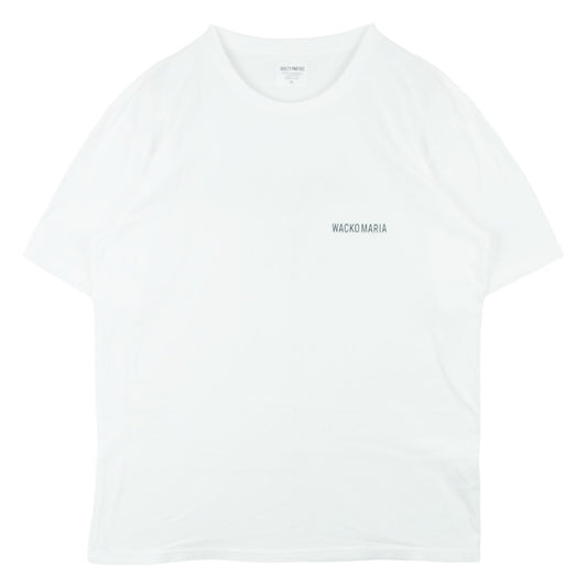 WACKO MARIA ワコマリア GUILTY PARTIES バックプリント ロゴ コットン Tシャツ 半袖 カットソー ホワイト系 XL【中古】