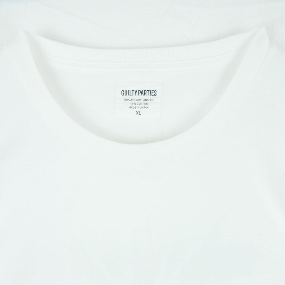 WACKO MARIA ワコマリア GUILTY PARTIES バックプリント ロゴ コットン Tシャツ 半袖 カットソー ホワイト系 XL【中古】