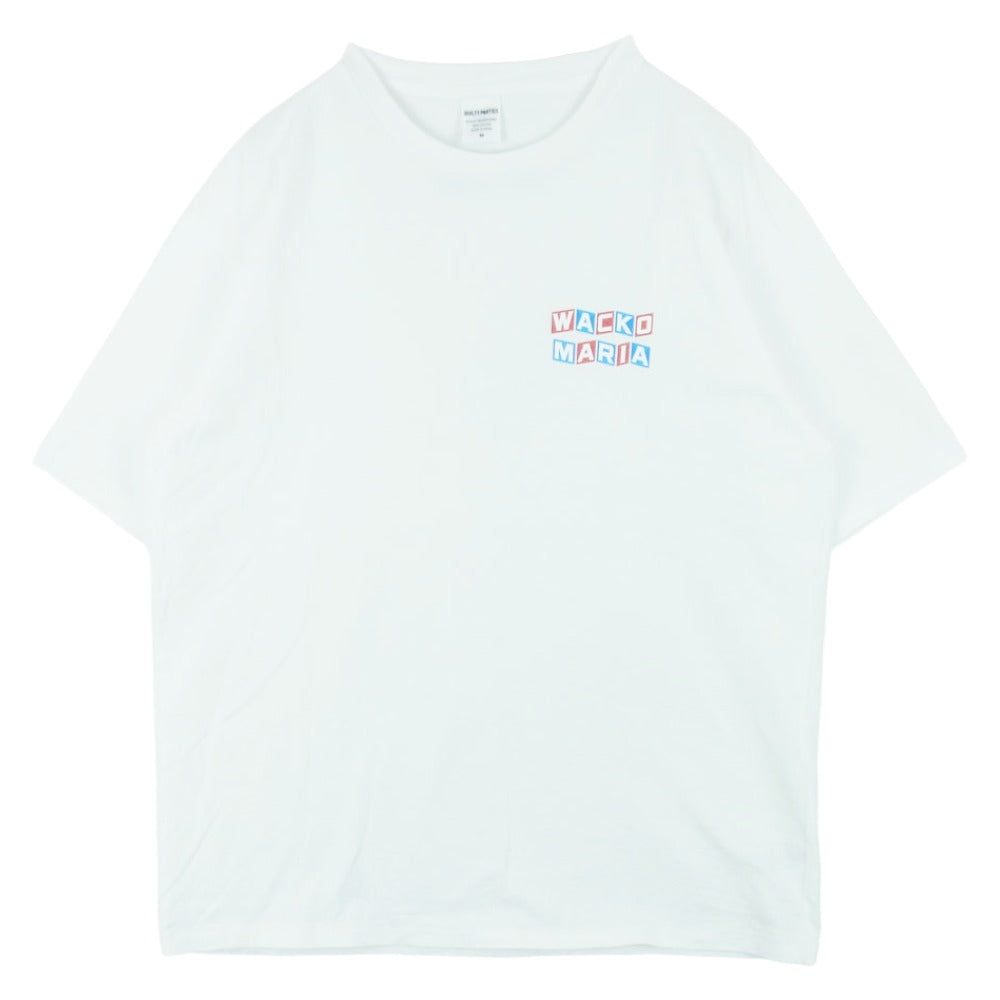 WACKO MARIA ワコマリア 26SS 26SS-WMT-WT11 WASHED HEAVY WEIGHT CREW NECK T SHIRT ウォッシュド ヘビー ウェイト クルーネック Tシャツ 半袖 カットソー ホワイト系 M【中古】