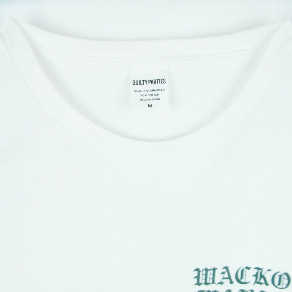 WACKO MARIA ワコマリア 26SS 26SSE-WMT-WT02 WASHED HEAVY WEIGHT T SHIRT マリア バックプリント ウォッシュド ヘビー ウェイト Tシャツ 半袖 カットソー ホワイト系 M【中古】