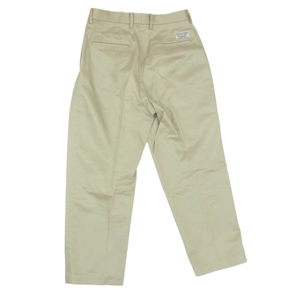 WACKO MARIA ワコマリア DOUBLE PLEATED CHINO TROUSERS ダブル プリーツ チノ トラウザー ツータック パンツ ベージュ系 M【中古】