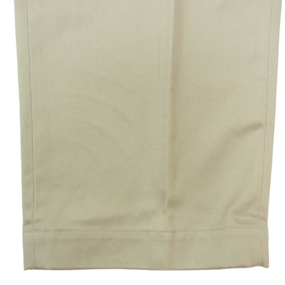 WACKO MARIA ワコマリア DOUBLE PLEATED CHINO TROUSERS ダブル プリーツ チノ トラウザー ツータック パンツ ベージュ系 M【中古】