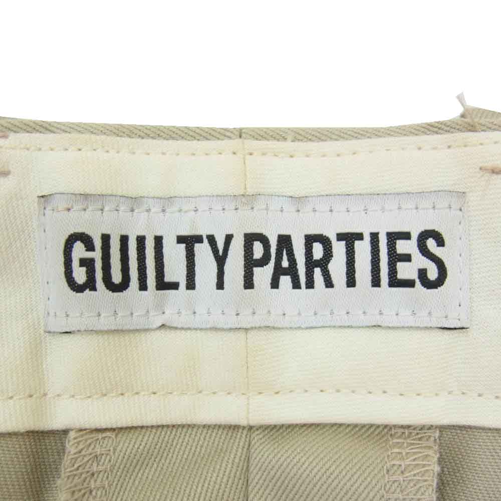 WACKO MARIA ワコマリア DOUBLE PLEATED CHINO TROUSERS ダブル プリーツ チノ トラウザー ツータック パンツ ベージュ系 M【中古】