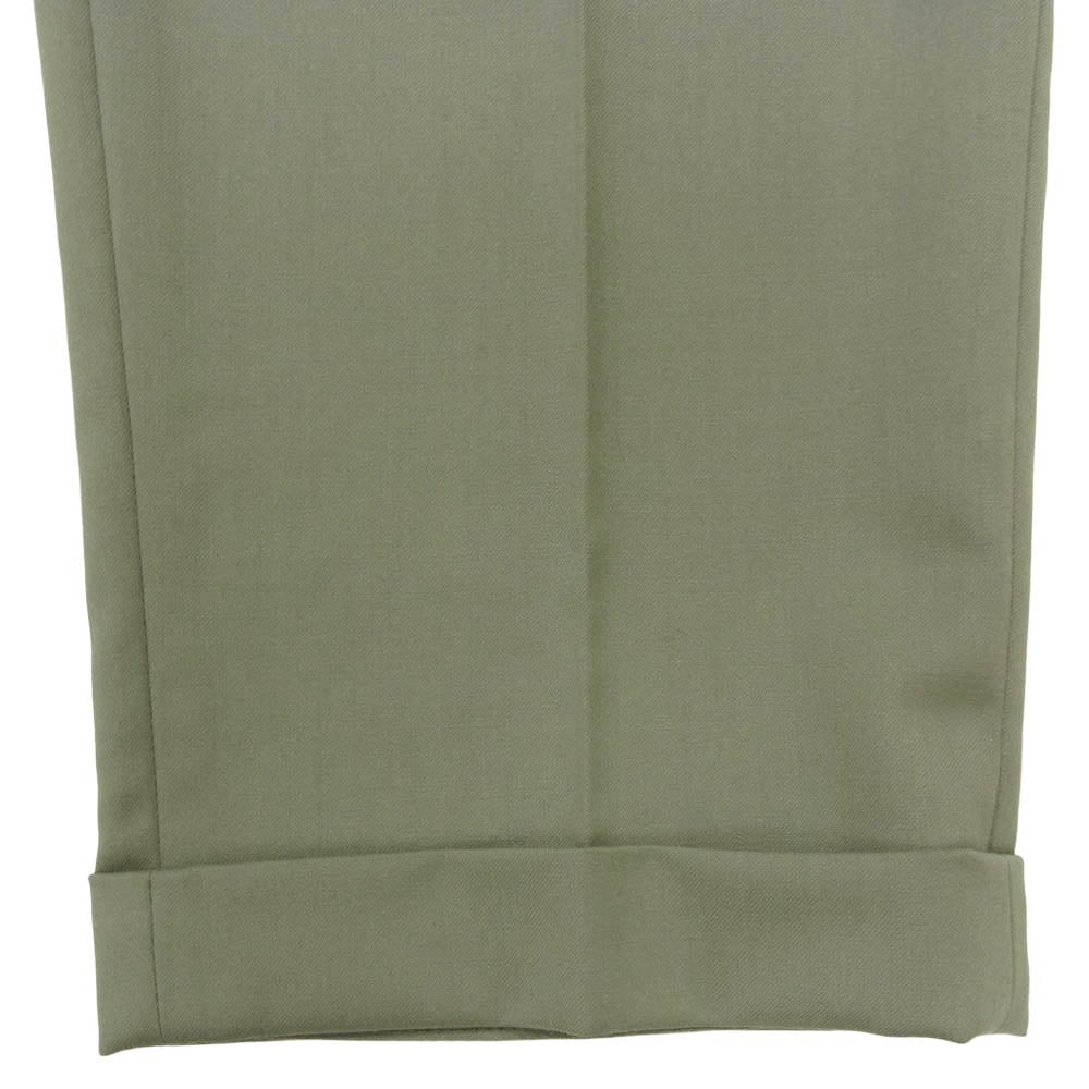 WACKO MARIA ワコマリア × DORMEUIL GUILTY PARTIES PLEATED TROUSERS ドーメル プリーツトラウザー スラックス パンツ モスグリーン系 M【中古】
