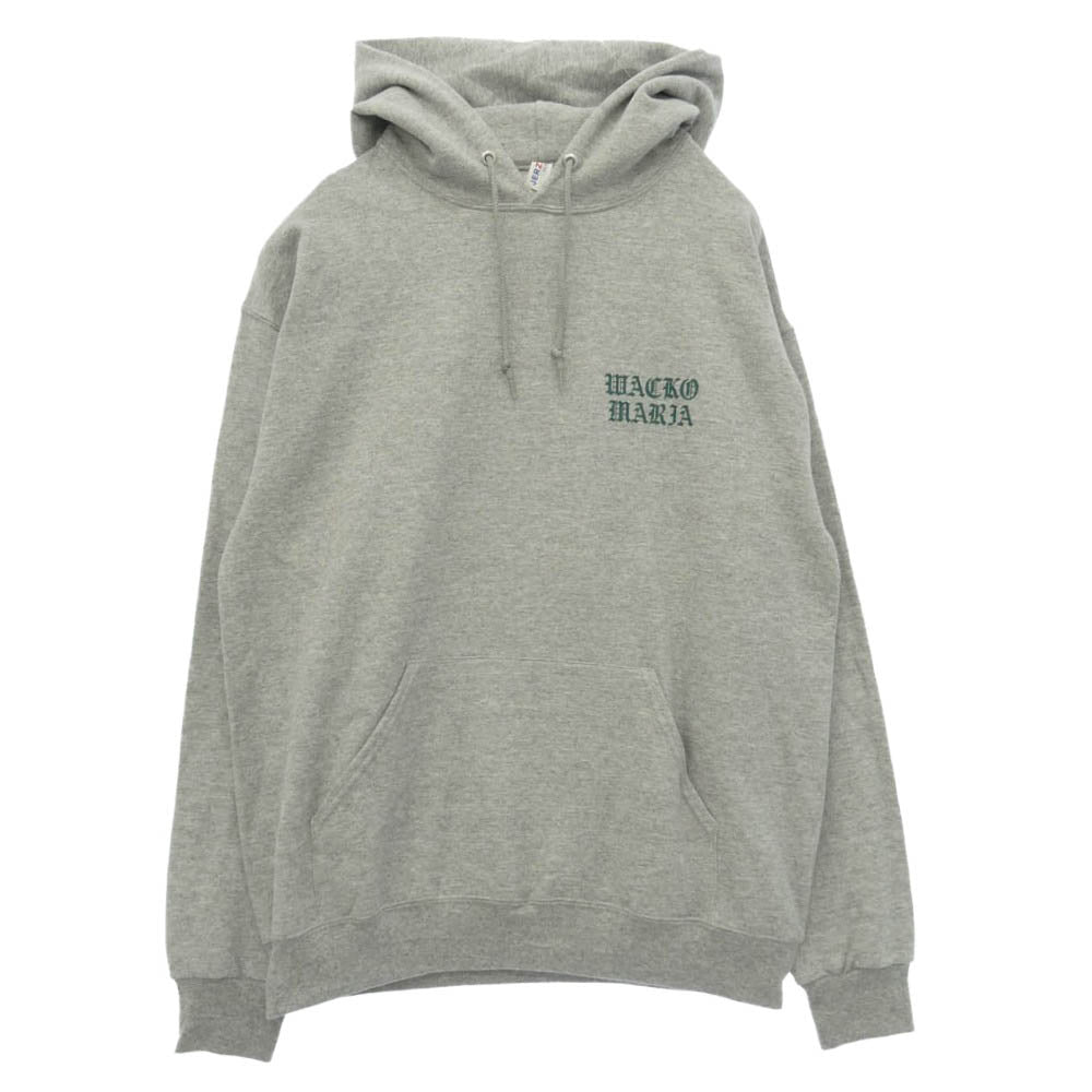 WACKO MARIA ワコマリア 26SS 26SSE-WMC-SS05 PULLOVER HOODED SWEAT SHIRT ( TYPE-2 ) マリア バックプリント プルオーバー スウェット シャツ フーディー パーカー グレー系 L【極上美品】【中古】