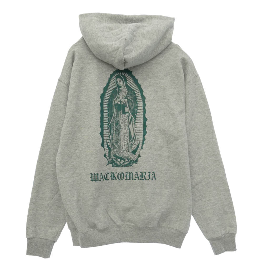 WACKO MARIA ワコマリア 26SS 26SSE-WMC-SS05 PULLOVER HOODED SWEAT SHIRT ( TYPE-2 ) マリア バックプリント プルオーバー スウェット シャツ フーディー パーカー グレー系 L【極上美品】【中古】