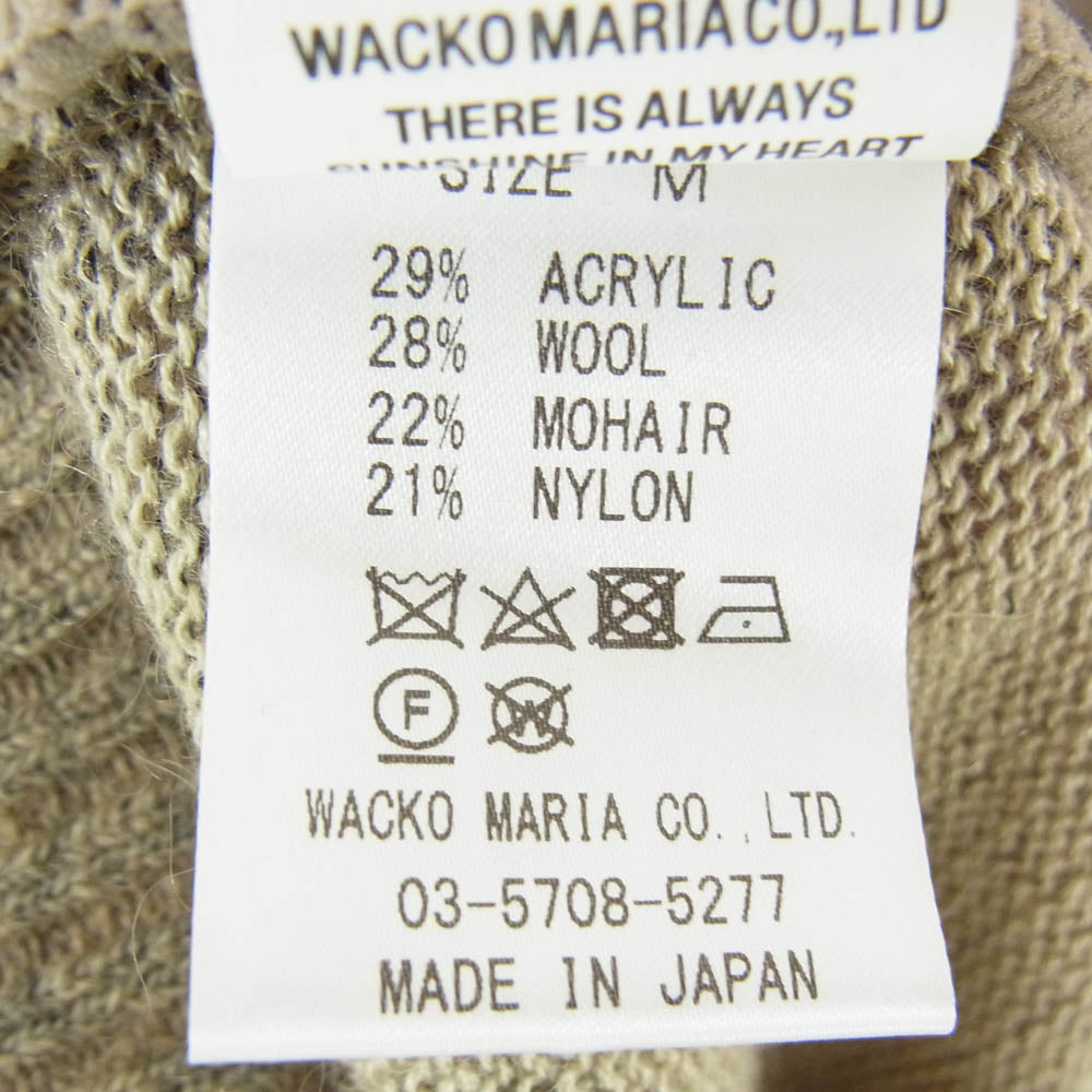 WACKO MARIA ワコマリア 24AW モヘア カーディガン ライトブラウン系 M【中古】