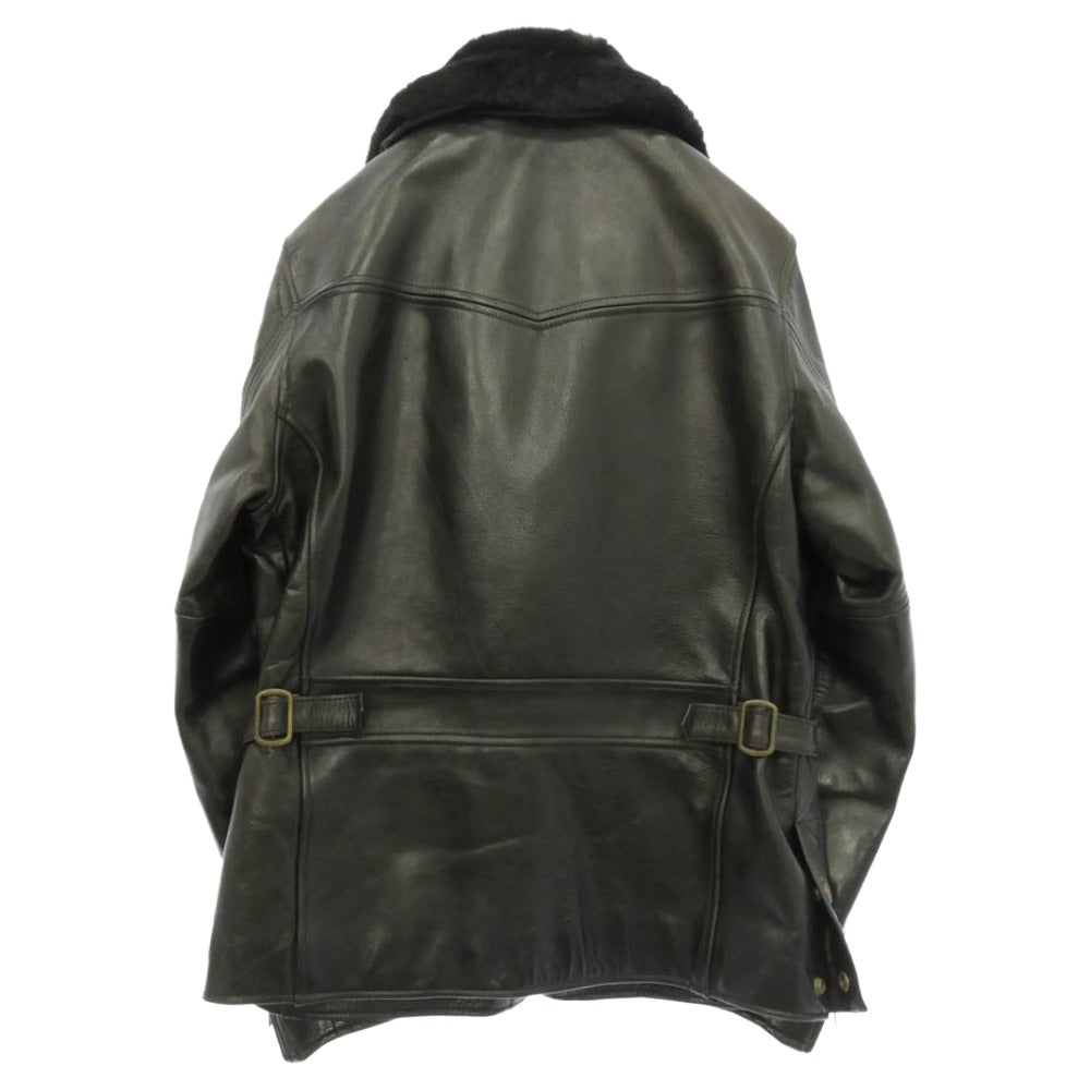 HARLEY DAVIDSON ハーレーダビッドソン 40264 ホースハイド 襟ボア 裏地チェック ライダース レザー ジャケット ダークブラウン系 M【中古】