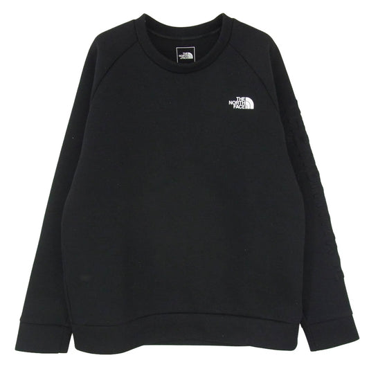 THE NORTH FACE ノースフェイス NT12287 Tech Air Sweat Crew テックエアー アーム ロゴ スウェット トレーナー ブラック系 L【中古】