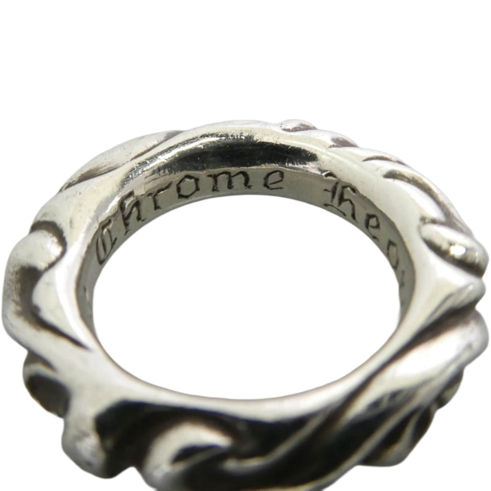 CHROME HEARTS クロムハーツ（原本無） SCRL BAND スクロール バンド リング シルバー系 7号【中古】