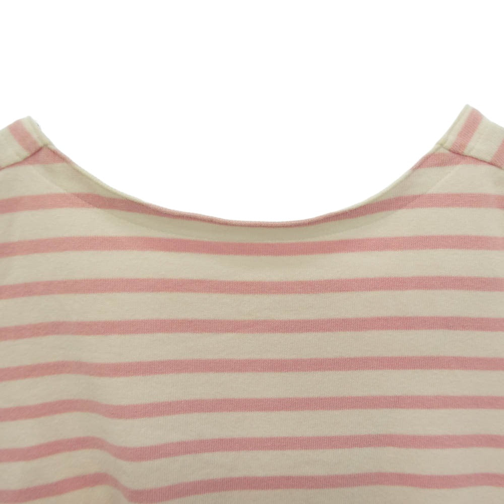 Sacai サカイ 14SS 14SSLU749 lick ラック ボーダー 半袖 トップス カットソー Tシャツ ピンク系 1【中古】