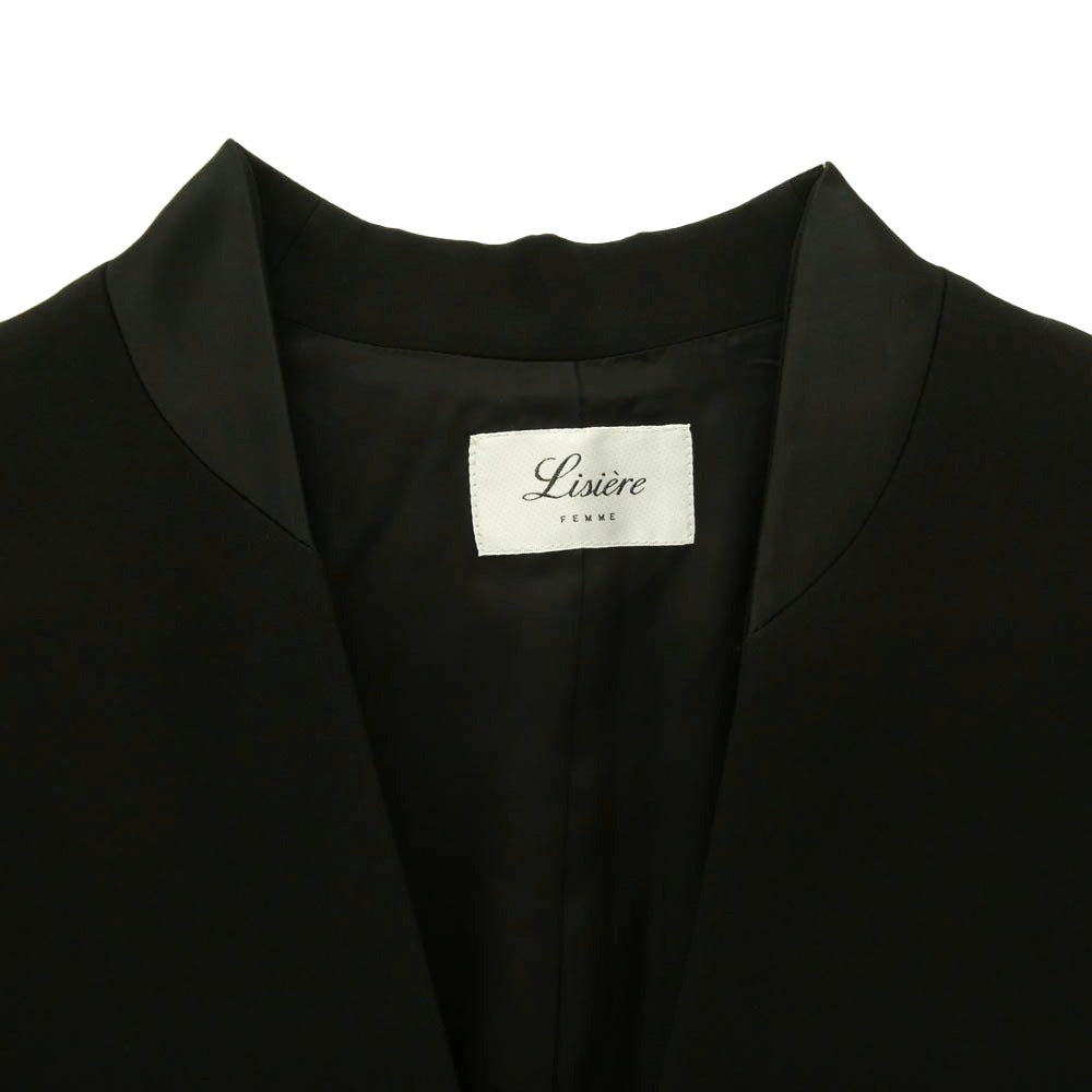 リジェール 23-010-560-1002-3-0 No Collar Relax Jacket ノーカラー リラックス ジャケット ブラック系 36【極上美品】【中古】