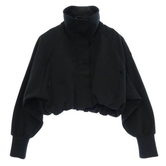 MONCLER モンクレール 25SS K10938G00008 ZIP UP CARDIGAN ジップアップ ショート クロップド カーディガン ブルゾン ジャケット ブラック系 S【美品】【中古】
