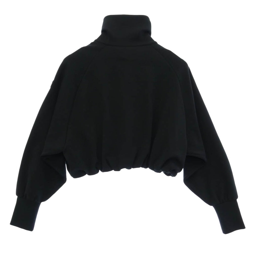 MONCLER モンクレール 25SS K10938G00008 ZIP UP CARDIGAN ジップアップ ショート クロップド カーディガン ブルゾン ジャケット ブラック系 S【美品】【中古】