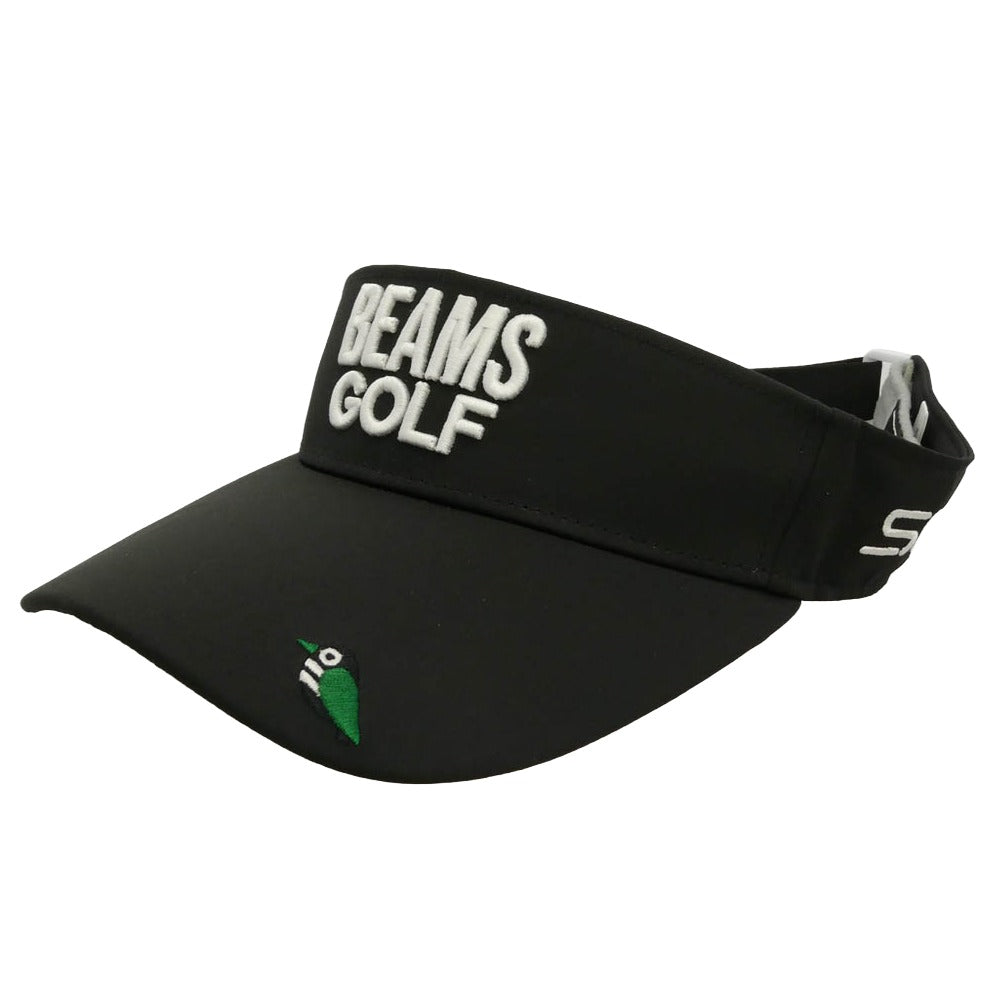 BEAMS ビームス 81-41-1180-412-19-88 GOLF ゴルフ サンバイザー キャップ 帽子 ブラック系【新古品】【未使用】【中古】