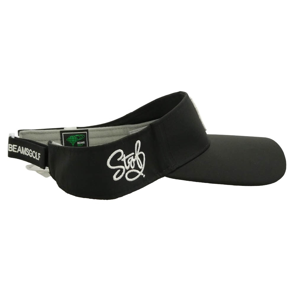 BEAMS ビームス 81-41-1180-412-19-88 GOLF ゴルフ サンバイザー キャップ 帽子 ブラック系【新古品】【未使用】【中古】