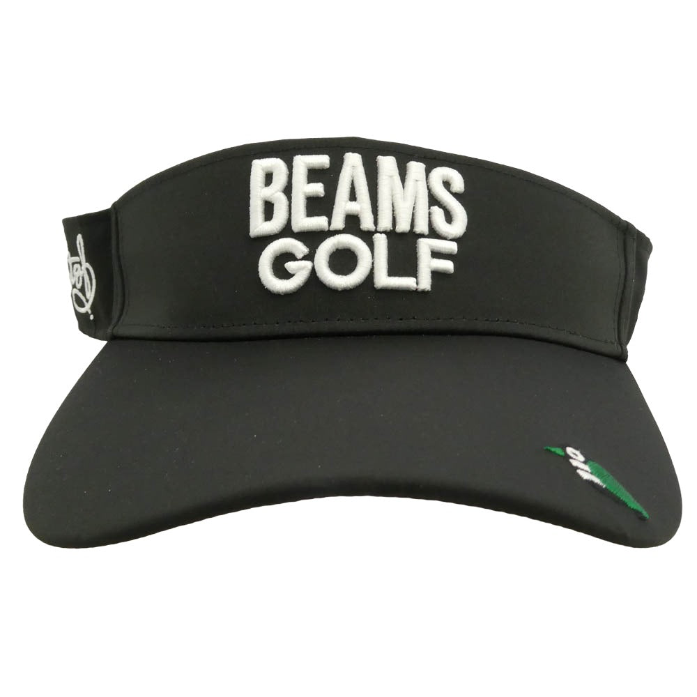 BEAMS ビームス 81-41-1180-412-19-88 GOLF ゴルフ サンバイザー キャップ 帽子 ブラック系【新古品】【未使用】【中古】