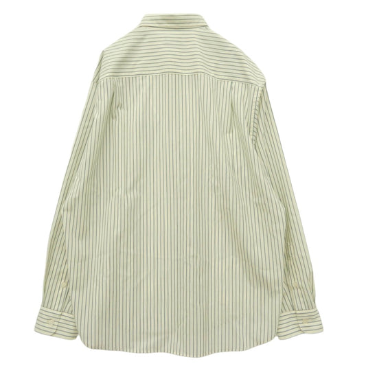 UNITED ARROWS ユナイテッドアローズ 3211-1-000034 green label relaxing グリーンレーベル リラクシング ウォッシャブル トロ パターン ジャストルーズ ストライプ 長袖 シャツ オフホワイト系 グリーン系 M【中古】