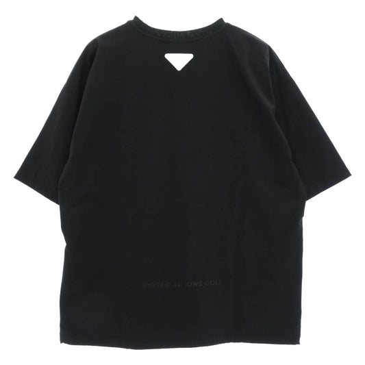 UNITED ARROWS ユナイテッドアローズ 6017-6-000002 GOLF ゴルフ ナイロン Tシャツ 半袖 カットソー ブラック系 L【美品】【中古】