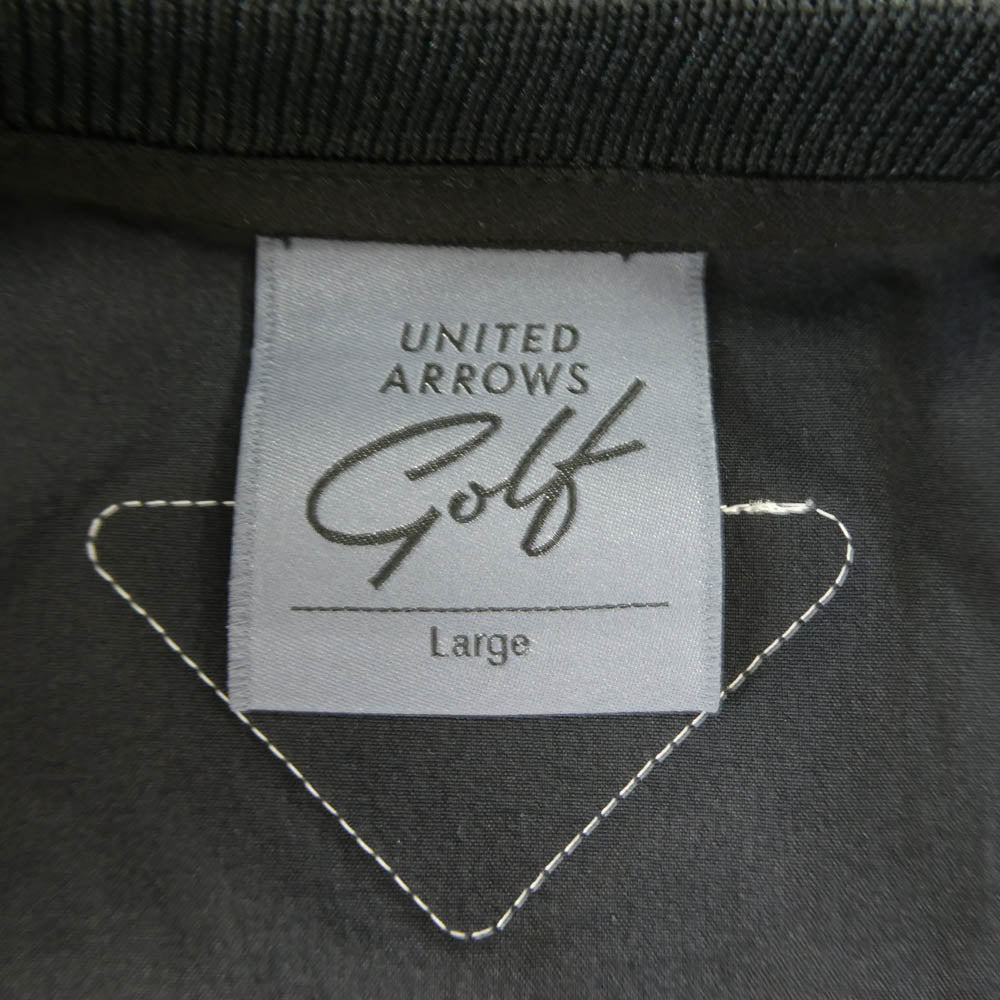 UNITED ARROWS ユナイテッドアローズ 6017-6-000002 GOLF ゴルフ ナイロン Tシャツ 半袖 カットソー ブラック系 L【美品】【中古】