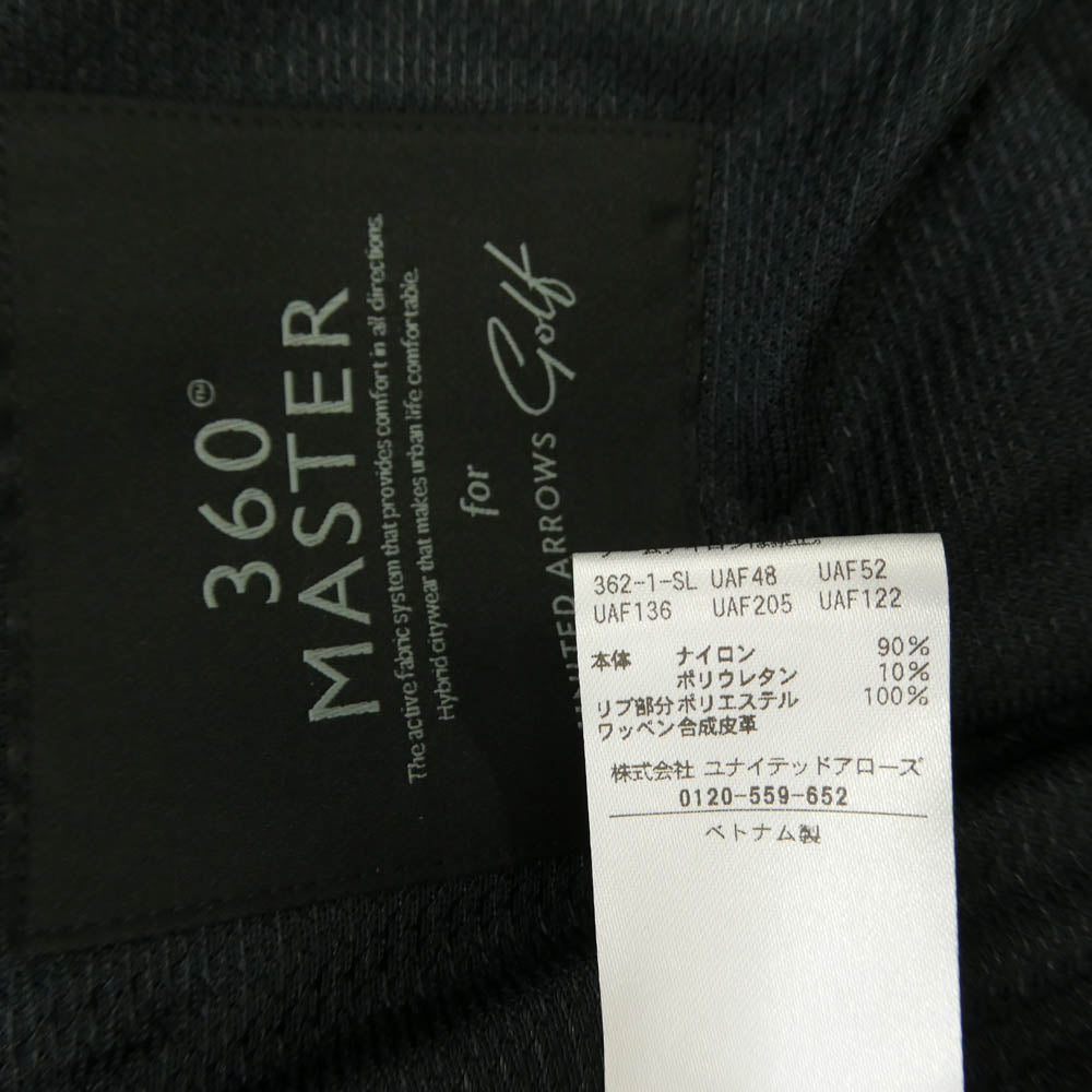 UNITED ARROWS ユナイテッドアローズ 6017-6-000002 GOLF ゴルフ ナイロン Tシャツ 半袖 カットソー ブラック系 L【美品】【中古】