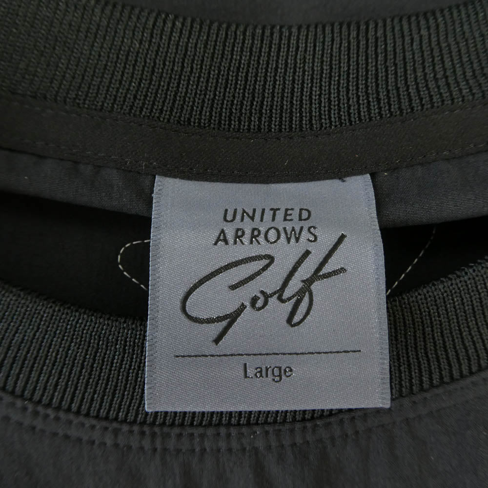 UNITED ARROWS ユナイテッドアローズ 6017-6-000002 GOLF ゴルフ ナイロン Tシャツ 半袖 カットソー ブラック系 L【美品】【中古】